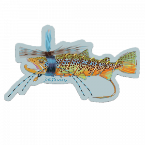 Jake Keeler - Smalljaw Fire Smallmouth Bass Sticker - Fly Slaps Fly Fishing  Stickers and Decals