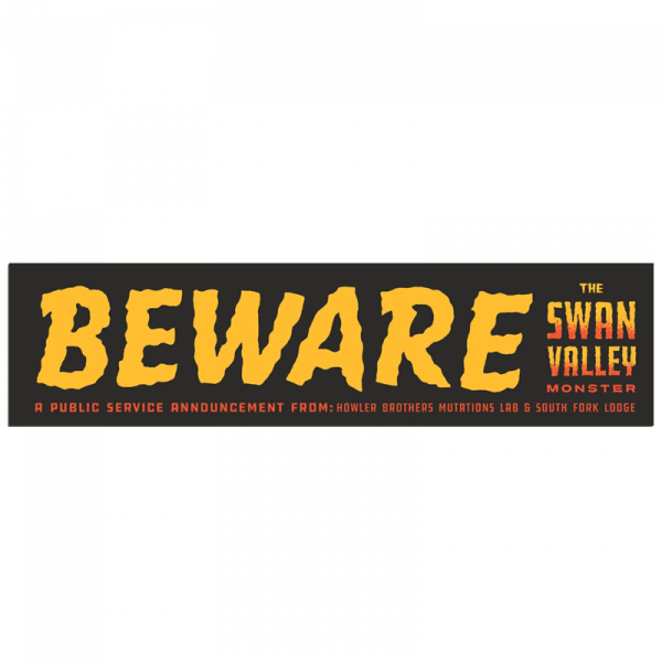 Howler Brothers Beware Swan Valley Monster Sticker