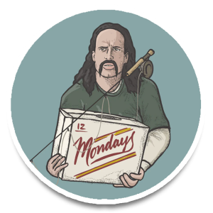 Richard Blanco Case of the Mondays Sticker